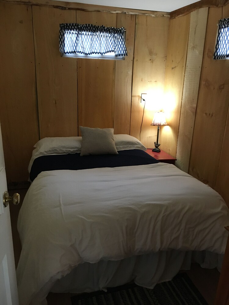 Cosy cabin with lake views from patio sleeps 6!