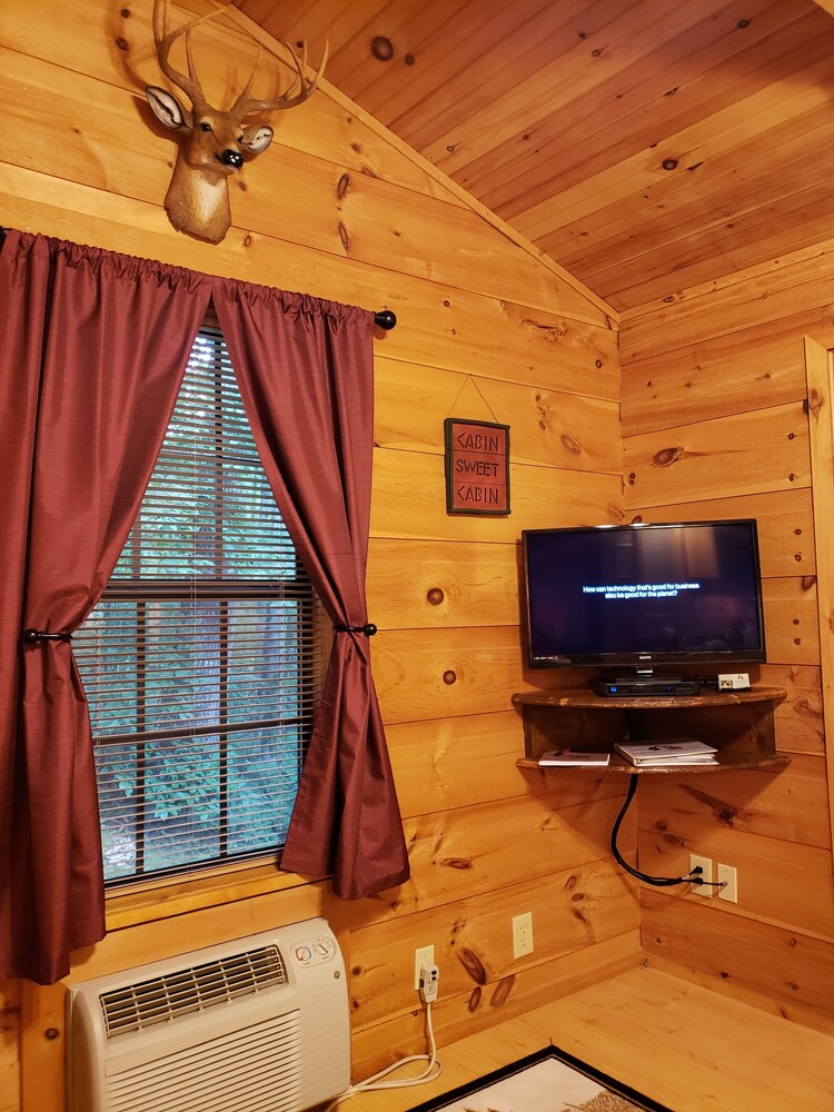 Clean, private cabin just 3 miles to Waynesville on a paved road. 1 of 2 cabins