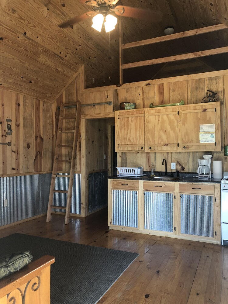 Cozy Creekside Scarlet Cabin on the Creek with 2 sandbars, Perkinston