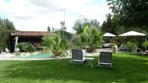 Piscine extérieure, piscine chauffée