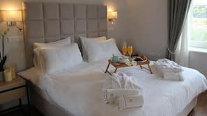 Hypo-allergenic bedding, in-room safe, individually decorated