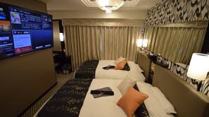 Desk, blackout drapes, iron/ironing board, free WiFi