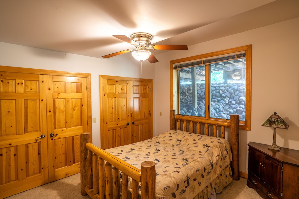 Beautiful 8000 Sq. Ft. Log Home With 200 Feet Of Private Frontage on