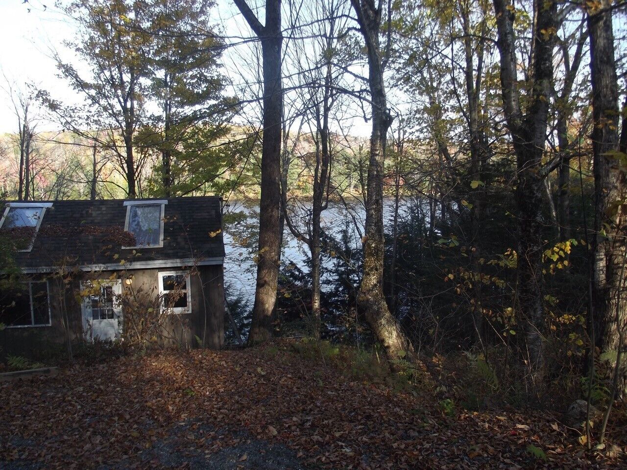 Waterfront Camp Looking Down On Water From Deck In Grantham Nh Expedia