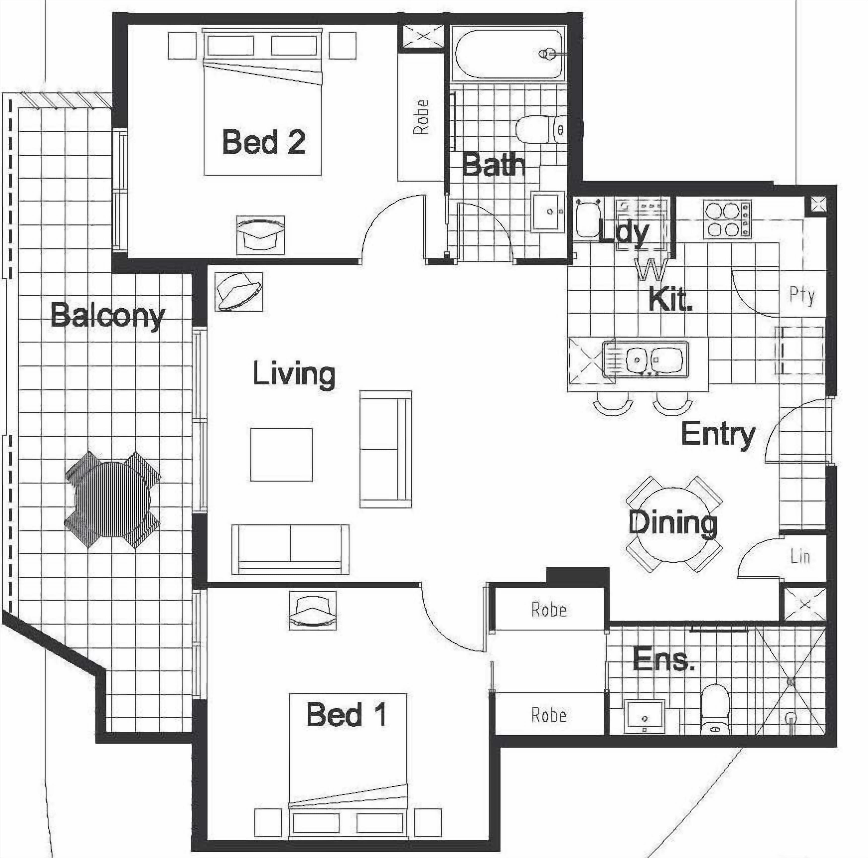 Brisbane modern 1 or 2 bedroom unit