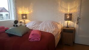 Blackout drapes, free WiFi, linens