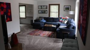 TV, video-game console, books, music library