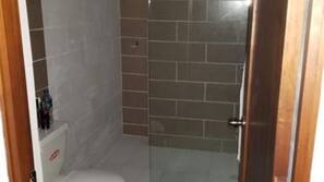 Een douche, gratis toiletartikelen, een haardroger, handdoeken