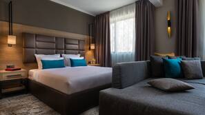 Minibar, in-room safe, desk, blackout curtains