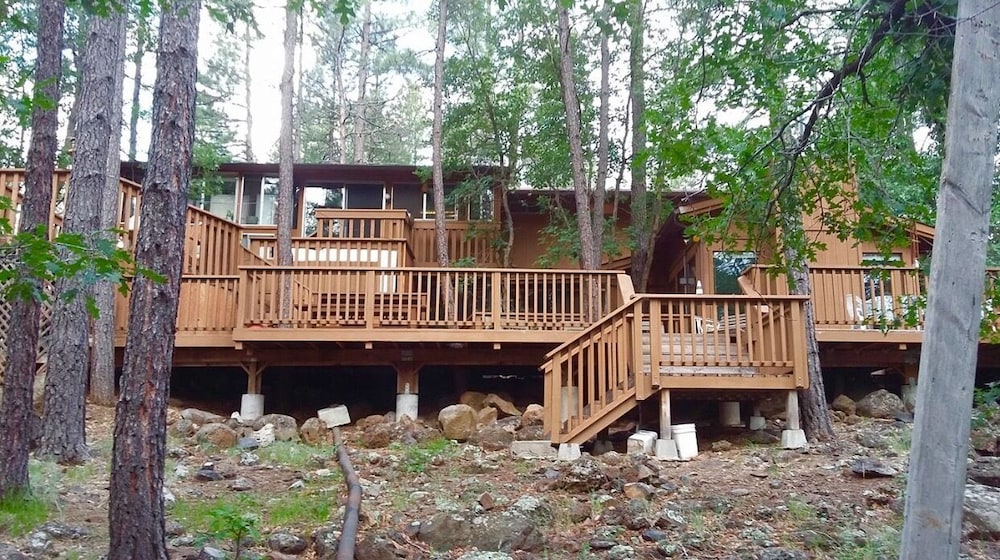 The Unique Squirrels Nest nestled in the Woods! We are pet friendly