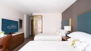 In-room safe, desk, laptop workspace, iron/ironing board