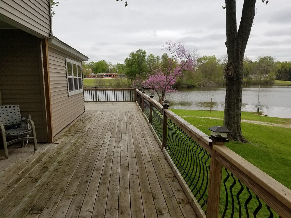 Beautiful house on Palmer Lake in Colon, MI, one block from downtown in