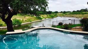 Outdoor pool, a heated pool