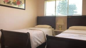Desk, iron/ironing board, free WiFi, linens