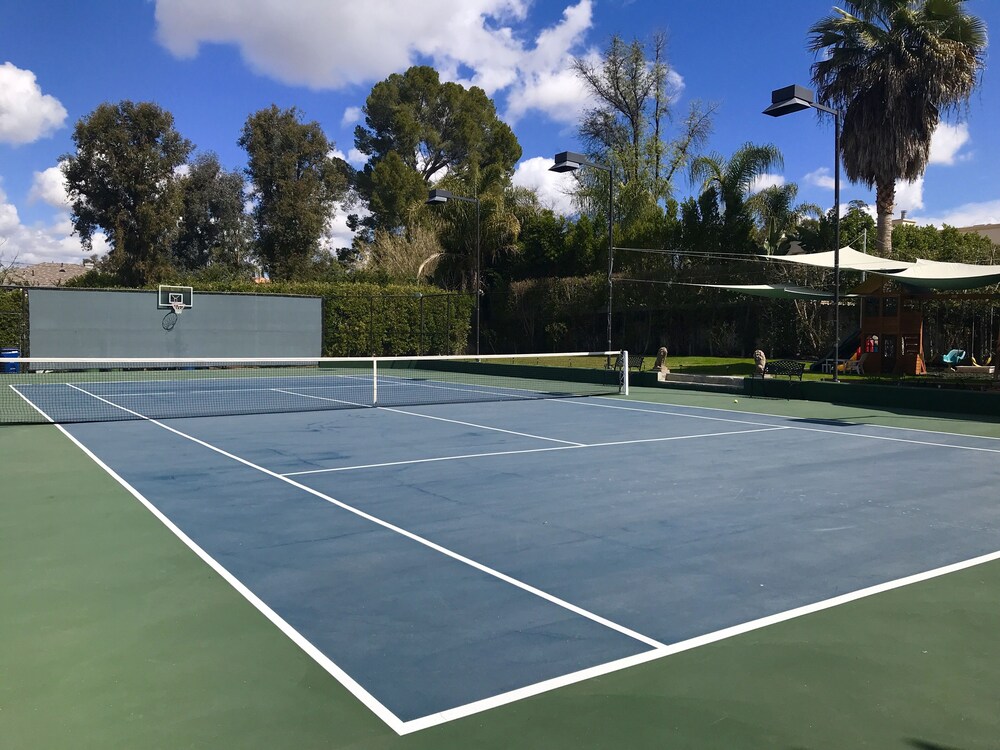 Sport court, Guest-Farmhouse on Half Acre Gated Estate with Tennis Court, EV charging outlet.