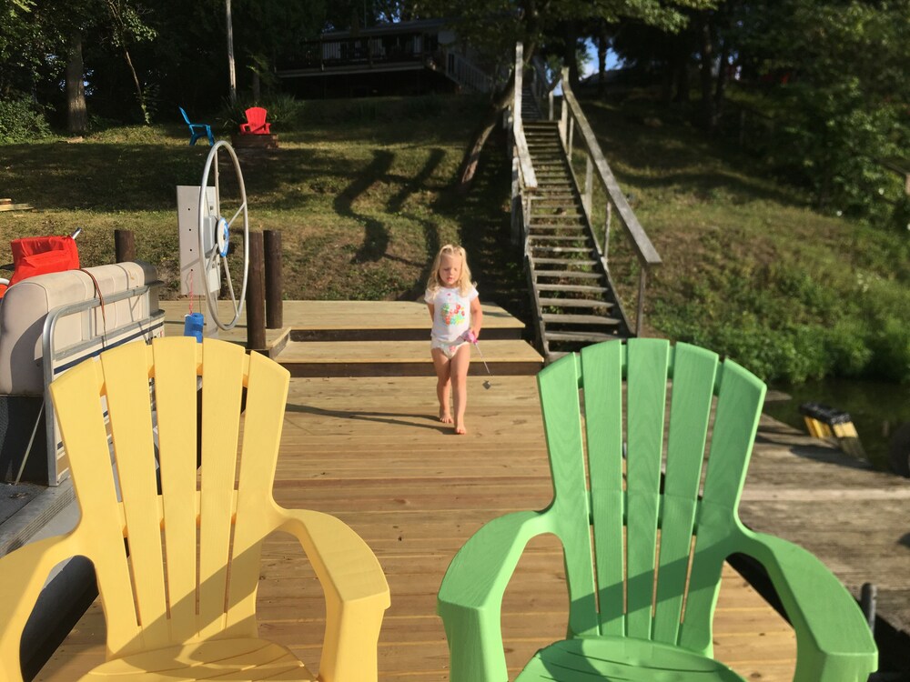 “Indiana Beach Rentals” on Shafer Lake, Near Amusement park. Boat
