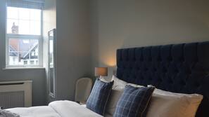 Blackout curtains, iron/ironing board, free WiFi, linens