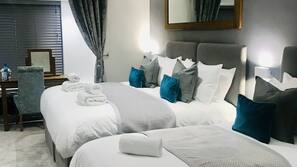 Blackout drapes, soundproofing, iron/ironing board, free WiFi