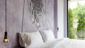 Egyptian cotton sheets, premium bedding, memory foam beds, minibar