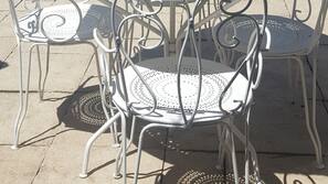 Seasonal outdoor pool, pool umbrellas, pool loungers