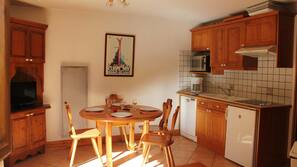 Fridge, microwave, dishwasher