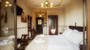 Premium bedding, blackout drapes, iron/ironing board, free WiFi