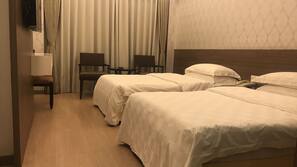 Desk, free WiFi, linens