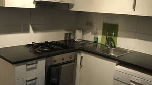 Großer Kühlschrank, Mikrowelle, Ofen, Herd