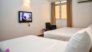 Desk, blackout drapes, iron/ironing board, free WiFi