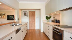 Fridge, oven, hob, dishwasher