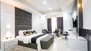 Egyptian cotton sheets, premium bedding, down duvets, Tempur-Pedic beds