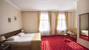 Desk, blackout drapes, iron/ironing board, free WiFi