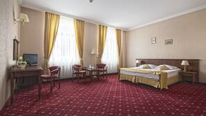 Desk, blackout drapes, iron/ironing board, free WiFi