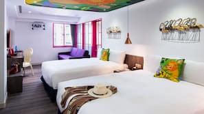 Premium bedding, down comforters, in-room safe, individually decorated