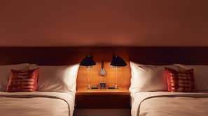 Premium bedding, pillow top beds, in-room safe, desk
