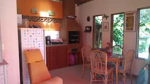 Microwave, coffee/tea maker, cookware/dishes/utensils