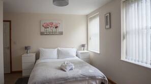 Premium bedding, free WiFi, linens