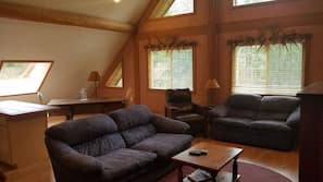 TV, fireplace, DVD player