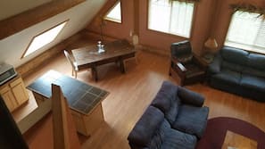 TV, fireplace, DVD player