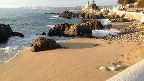 Na praia