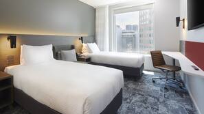 Premium bedding, pillow top beds, in-room safe, desk