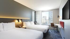 Premium bedding, pillow top beds, in-room safe, desk