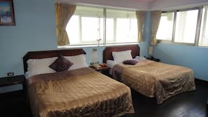 Desk, blackout drapes, rollaway beds, free WiFi