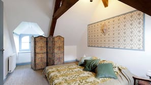 Individually decorated, individually furnished, desk, iron/ironing board