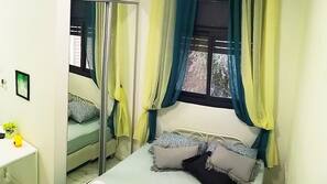 Laptop workspace, iron/ironing board, free cots/infant beds, free WiFi