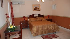 Blackout drapes, iron/ironing board, free WiFi, bed sheets