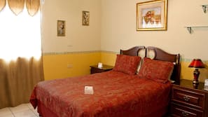 Blackout drapes, iron/ironing board, free WiFi, bed sheets