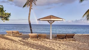 On the beach, beach massages
