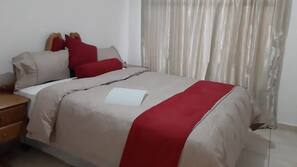 Individually furnished, iron/ironing board, bed sheets