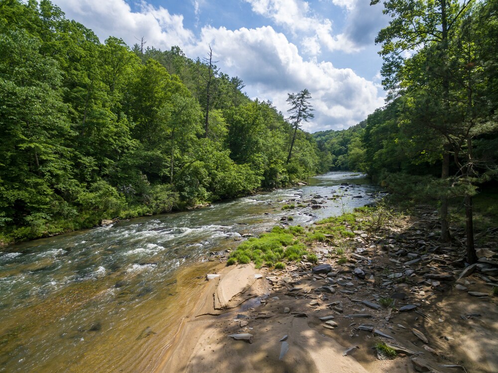 Dog Friendly Waterfront Cabin W A Shared Pool Hot Tub Pool